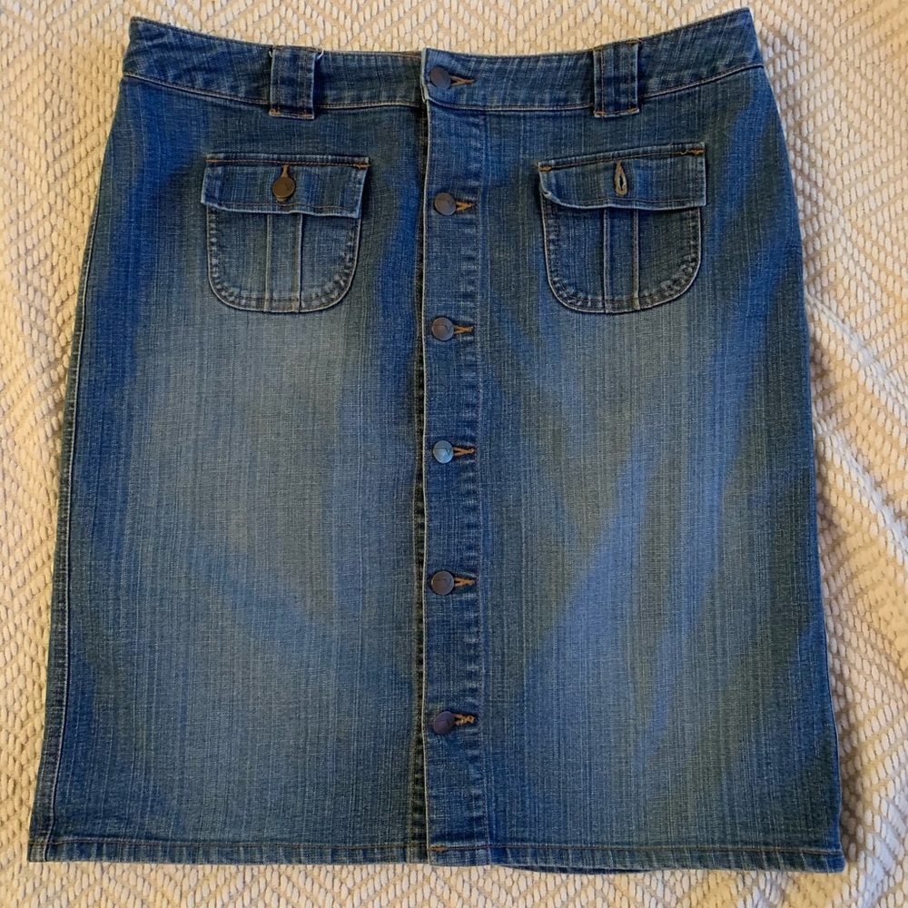 Button up Skirt! High Waist! size 14! Vintage look
